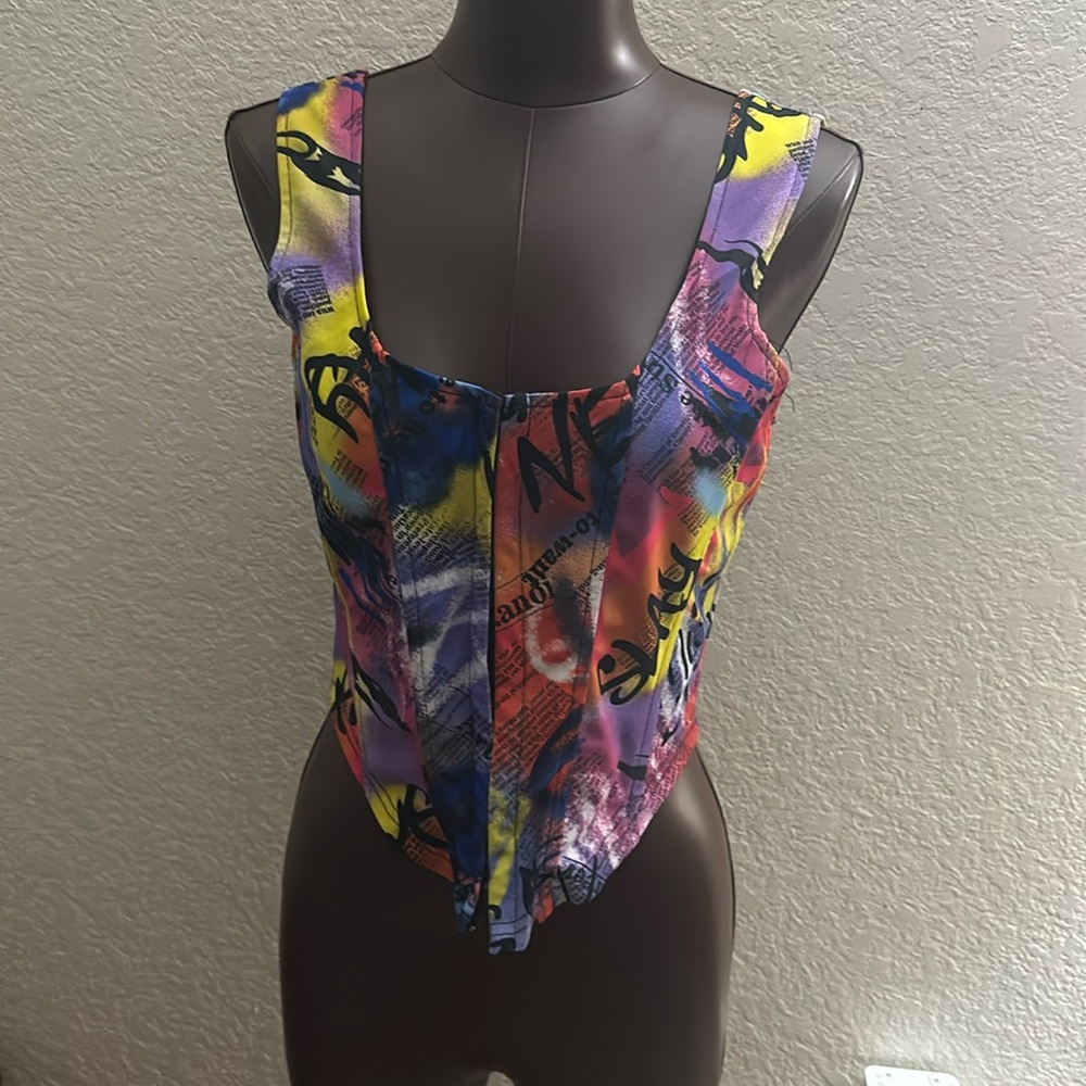 Colorful corset top